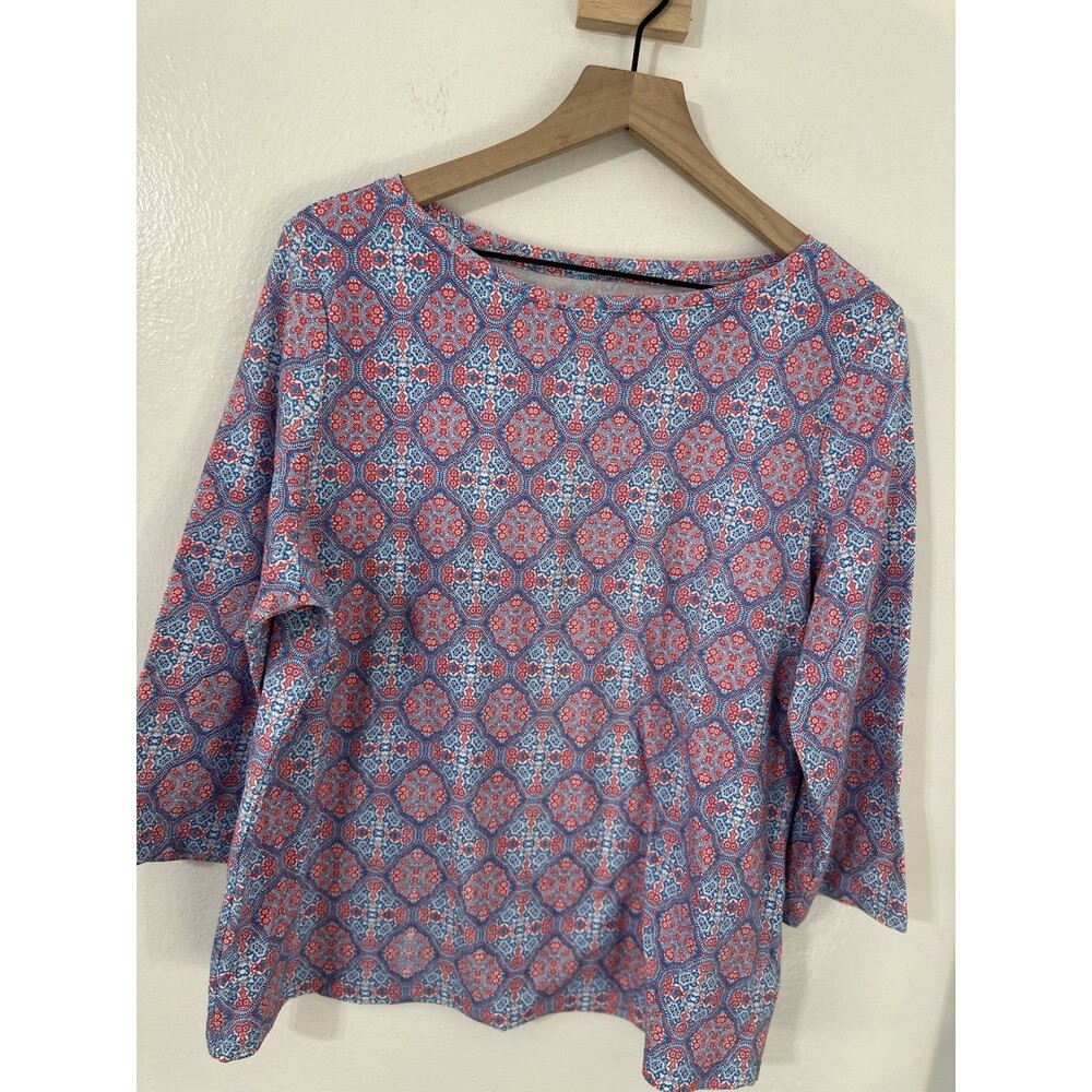 Talbots Women’s Multicolor Medallion Print Scoop Neck Boho XLp